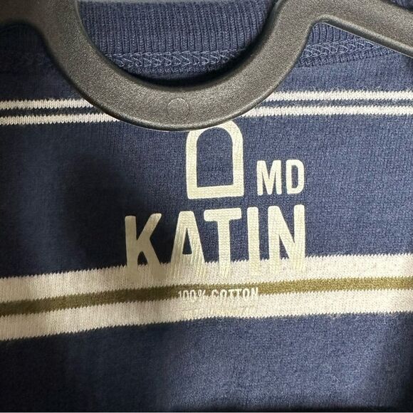 KATIN Henley short sleeve super soft striped shirt Mens size medium - Picture 6 of 7